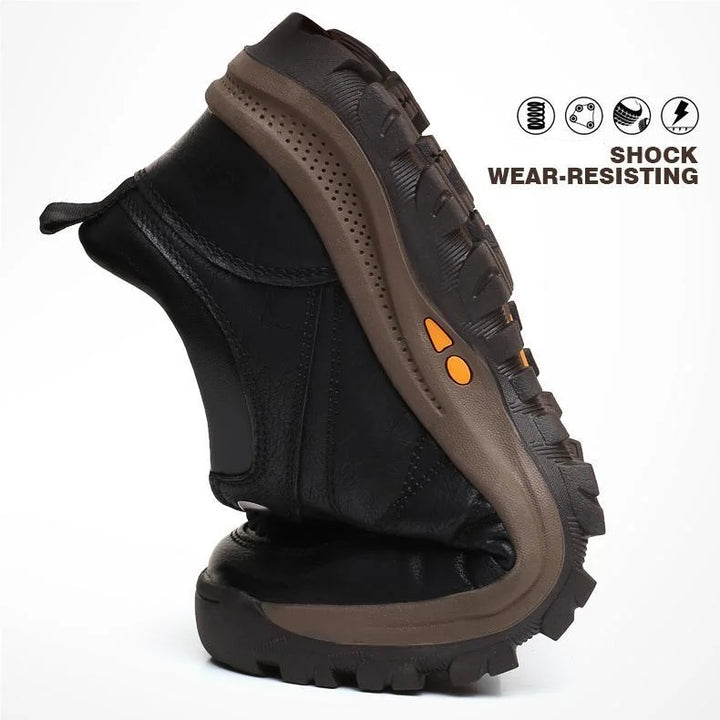 Męskie Casual Ręcznie Szyte Buty z Wsparciem Łuku i Antypoślizgowe Oddychające