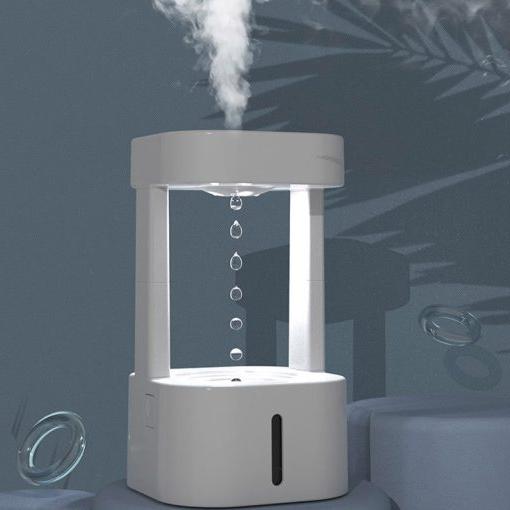 2-w-1 Biurkowa Lampa Nawilżacz Powietrza Chmura Deszczowa Aromaterapia Olejek Eteryczny Zen Dyfuzor &amp; Lampa Grzybowa Nocna Chmura Deszczowa