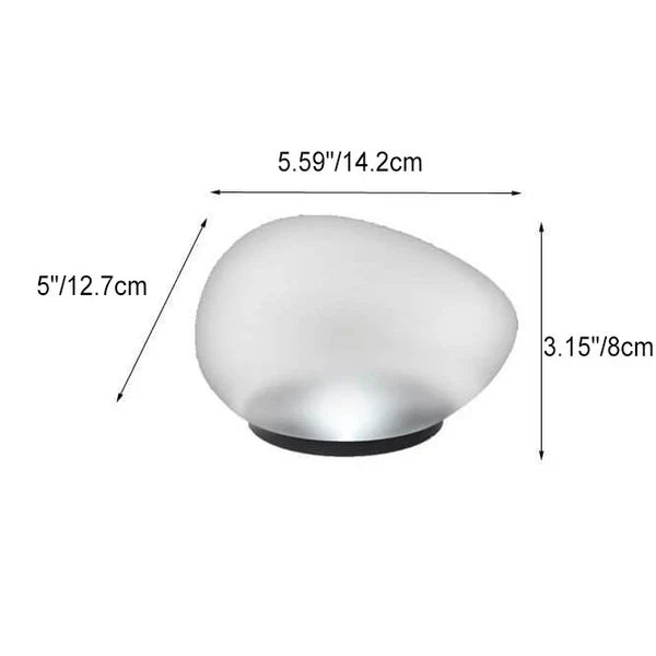 Lampa Ogrodowa Szklana LED Solar Pebble ABS z Piaskowanym Szkłem