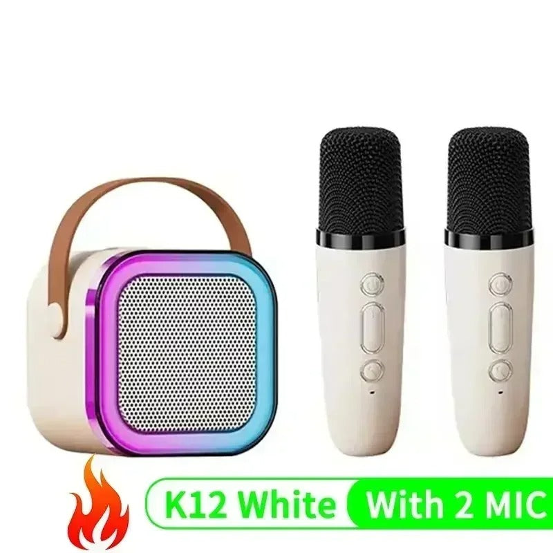 Przenośna maszyna karaoke z 2 mikrofonami