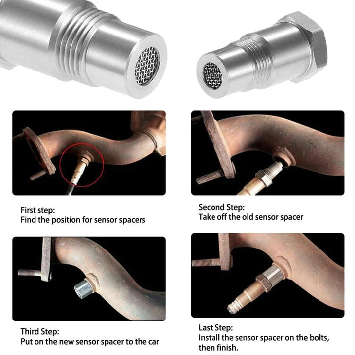 Adapter czujnika tlenu O2 do samochodu, eliminator kontrolki silnika CEL M18*1.5