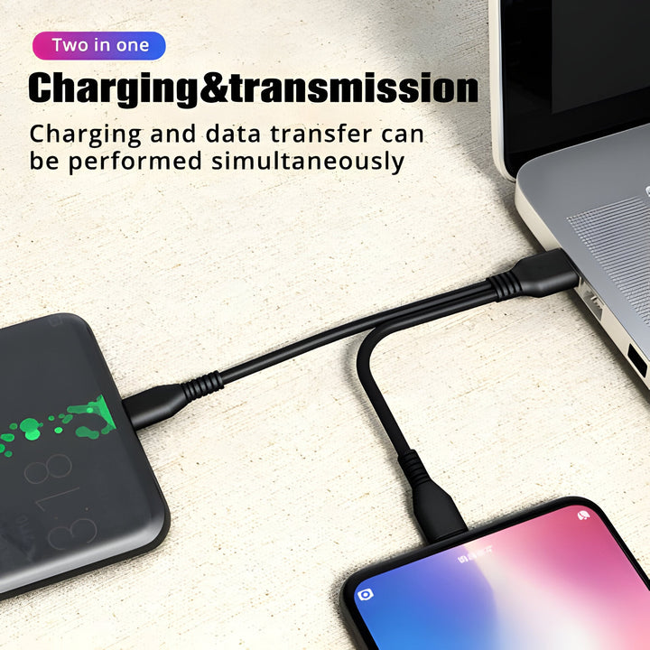 Kabel Ładowania 2 w 1 z Wieloma Portami USB