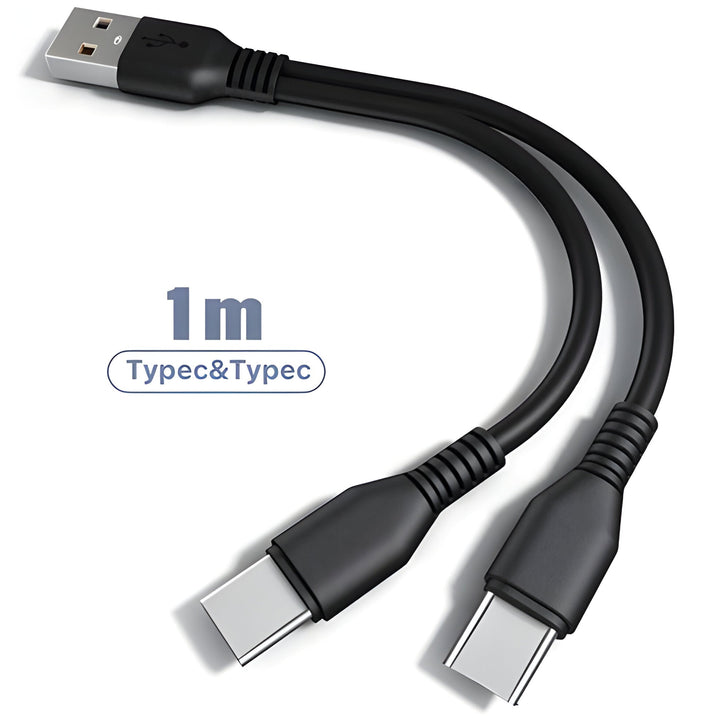 Kabel Ładowania 2 w 1 z Wieloma Portami USB