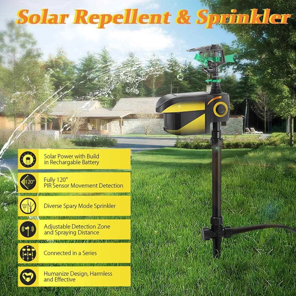 Sprinkler Aktywowana Ruchem dla Jeleni Zasilany Energą Słoneczną - Pozbądź się Jeleni