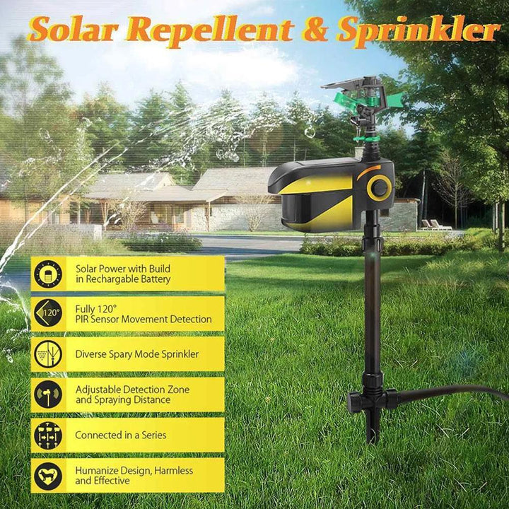 Sprinkler Aktywowana Ruchem dla Jeleni Zasilany Energą Słoneczną - Pozbądź się Jeleni