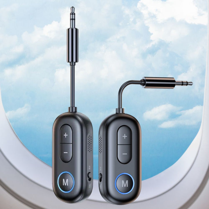 Bezprzewodowy nadajnik odbiornik audio Bluetooth 5.4 adapter samolotowy z mikrofonem