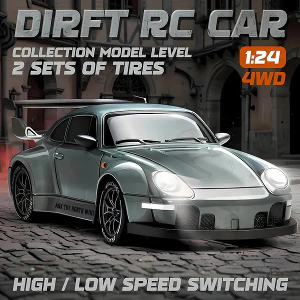 Retro Drift Master – Zdalnie sterowany samochód 4WD z lampkami LED