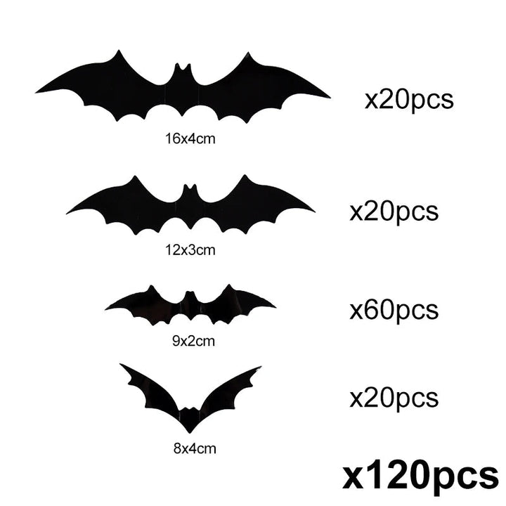3D PVC Naklejki na Ścianę Nietoperze Halloween