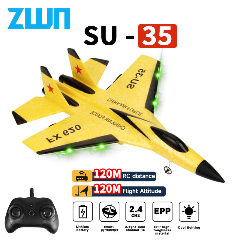 Model RC Samolot SU35 2.4G z LED-ami Zdalnie Sterowany Model Latający Szybowiec Samolot SU57