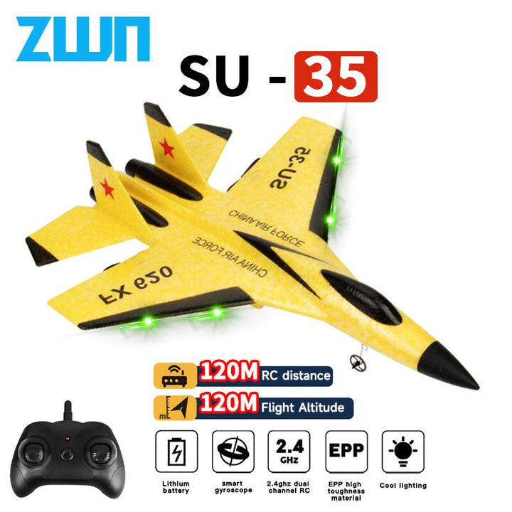 Model RC Samolot SU35 2.4G z LED-ami Zdalnie Sterowany Model Latający Szybowiec Samolot SU57