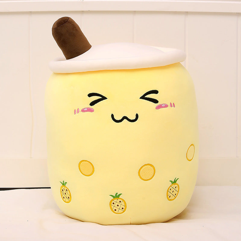 Pluszowy kubek bubble tea z buźką