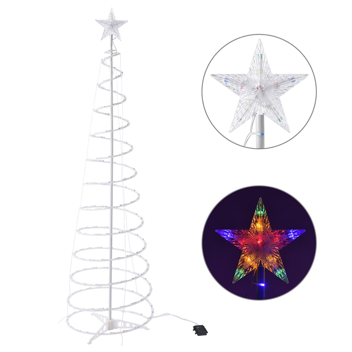 Świecąca spiralna choinka LED z gwiazdą