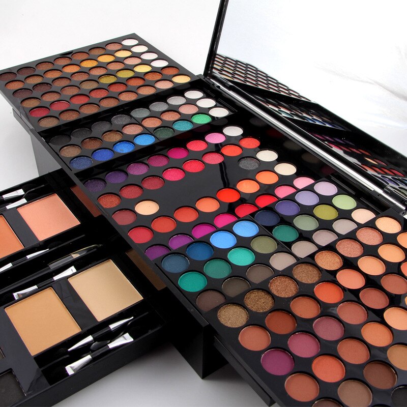 Paleta do makijażu w kształcie pianina z wysuniętymi szufladkami