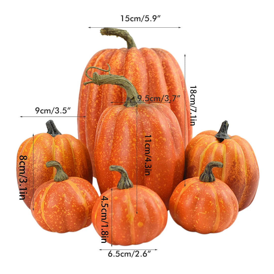 Realistyczne Sztuczne Dynie Dekoracja Halloween