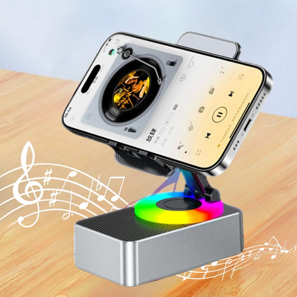 Stojak na telefon 4 w 1 z głośnikiem Bluetooth