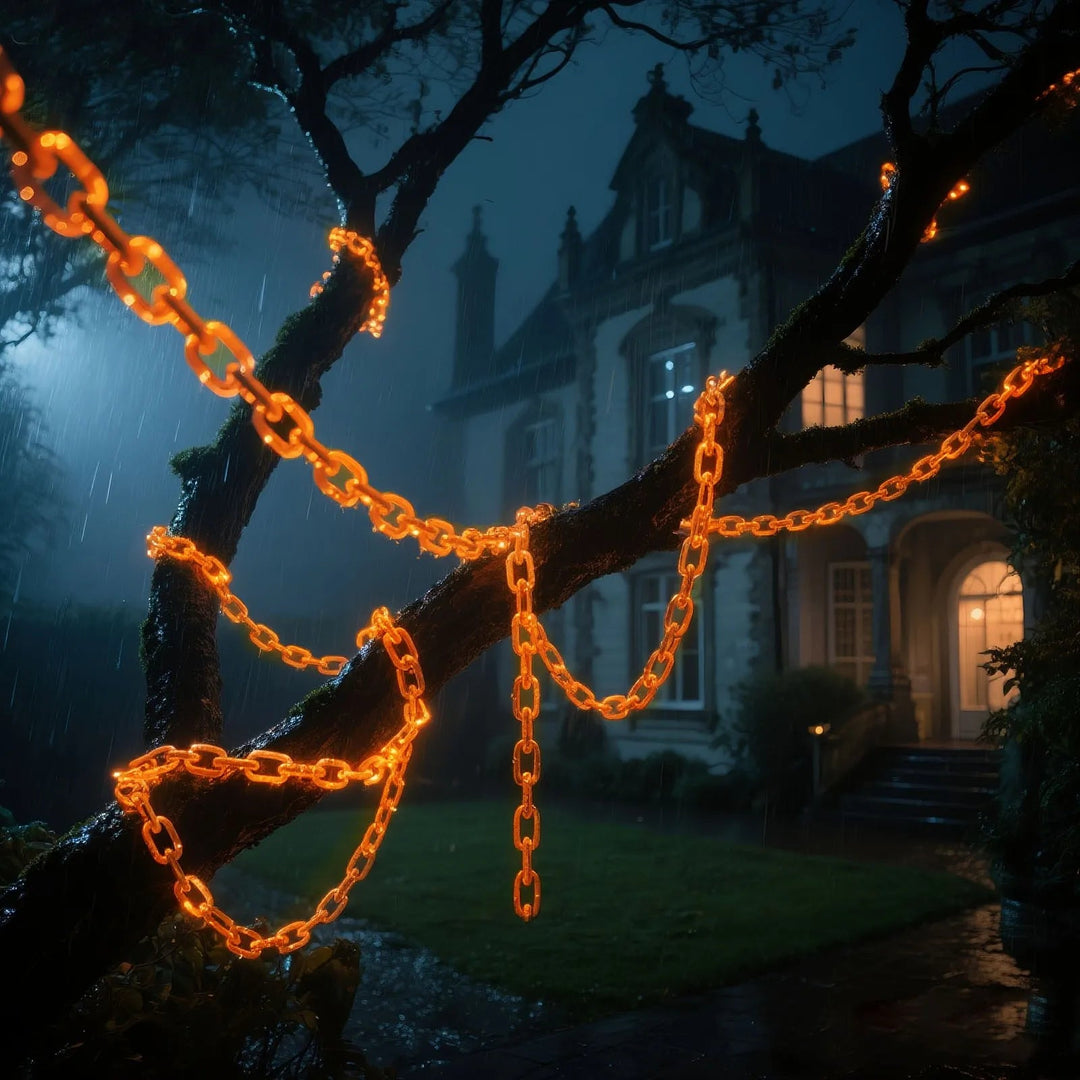 Świecące łańcuchy LED na Halloween