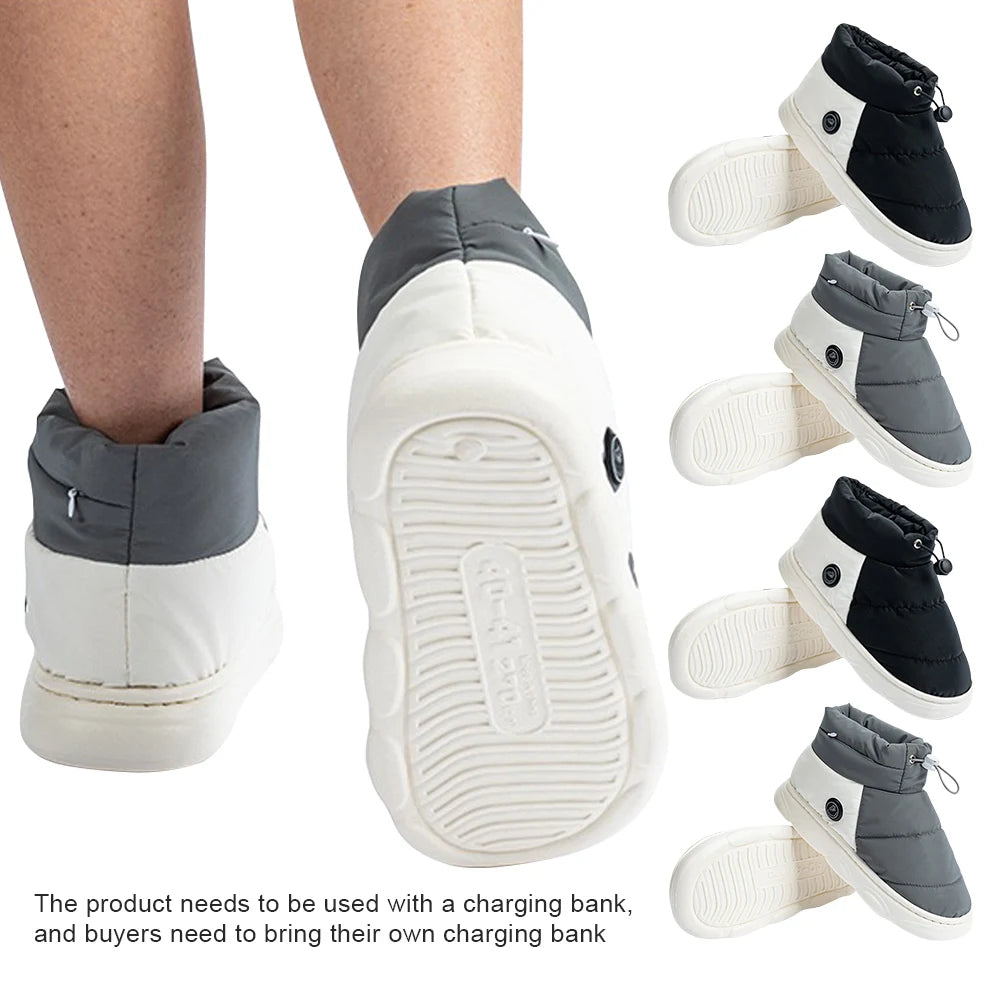 Podgrzewane buty z regulowanymi podgrzewaczami do stóp