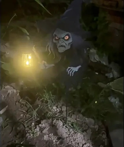 Dekoracja Czarownicy na Halloween z Oświetleniem LED