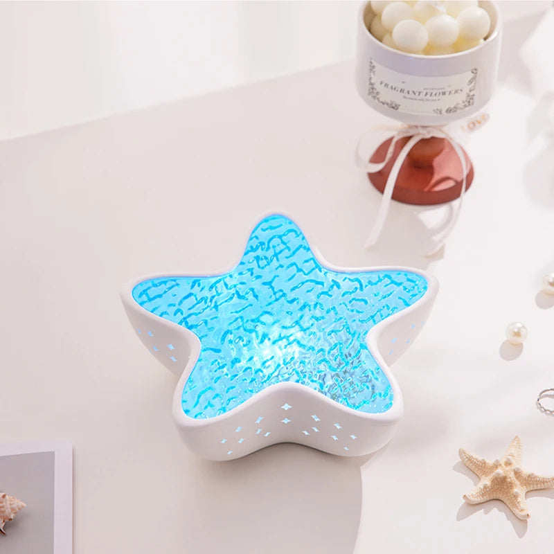 Projektor Nocnej Lampki z Fali Oceanicznej w Kształcie Rozgwiazdy