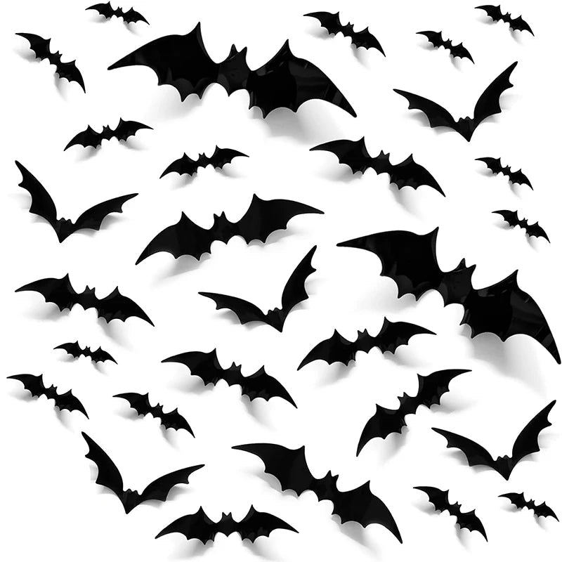3D PVC Naklejki na Ścianę Nietoperze Halloween