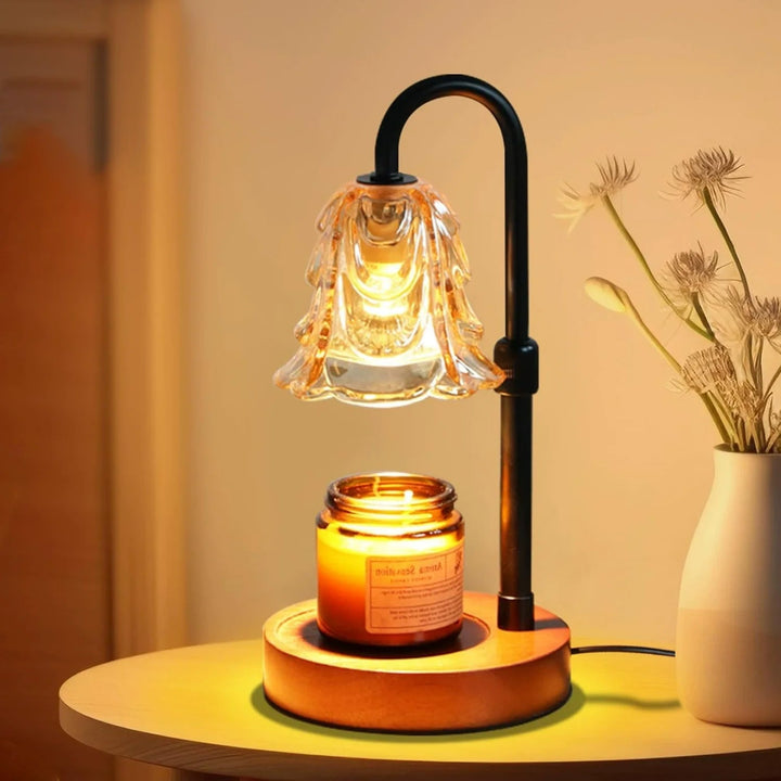 Lampa do podgrzewania świec w kształcie kwiatu