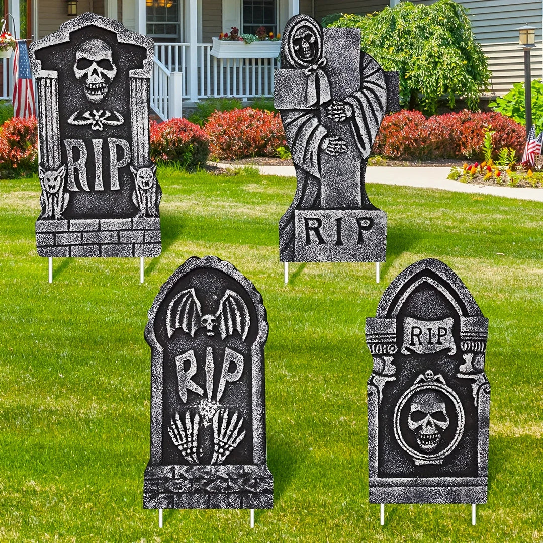 Nagrobki na Halloween z palikami