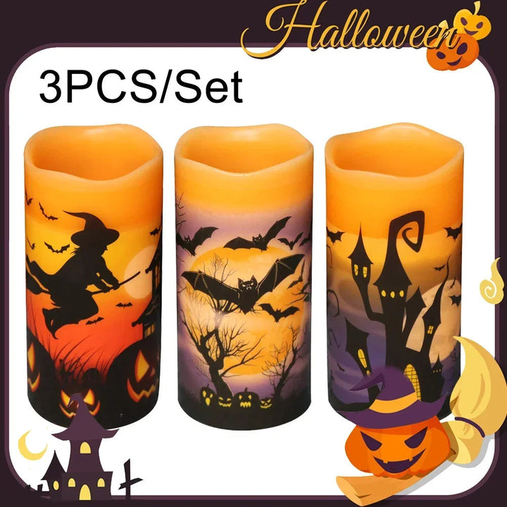 Zestaw świec bezpłomieniowych na Halloween