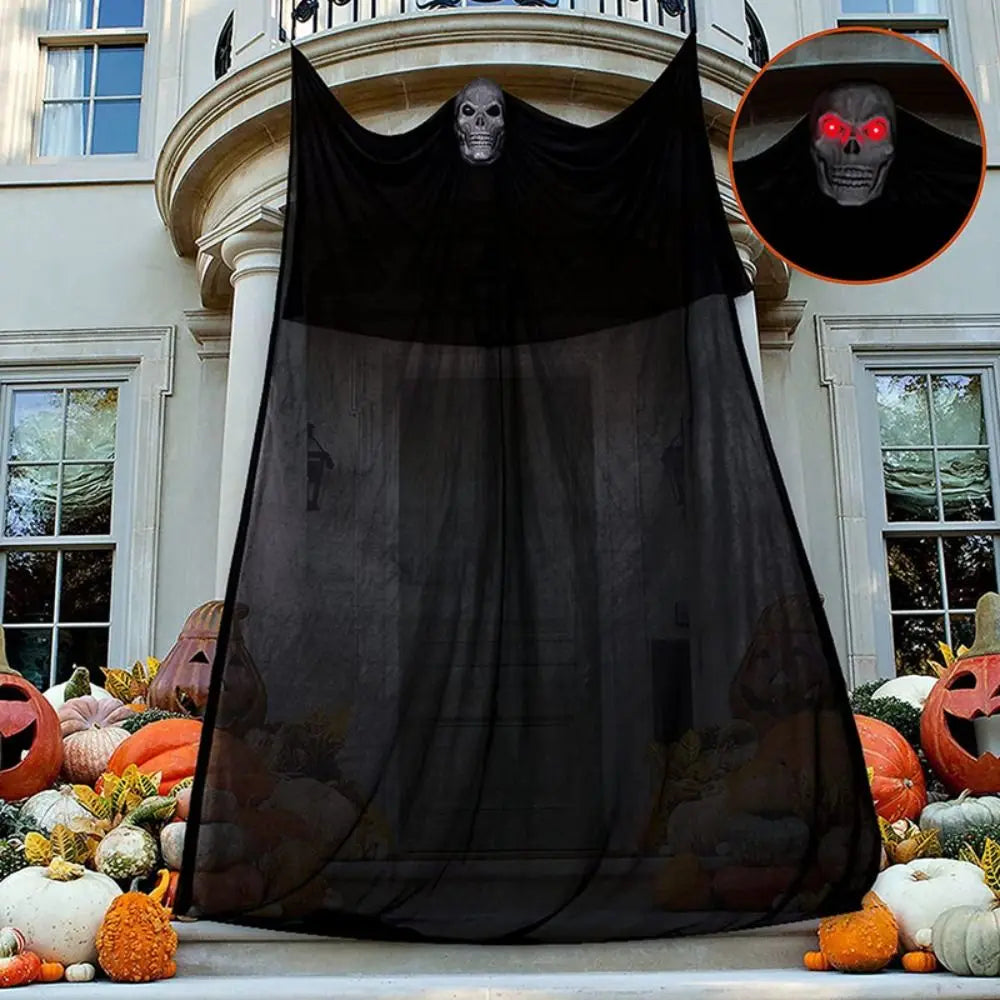 Dekoracja Halloween z Duchem na Zewnątrz z Maseczką Czaszki
