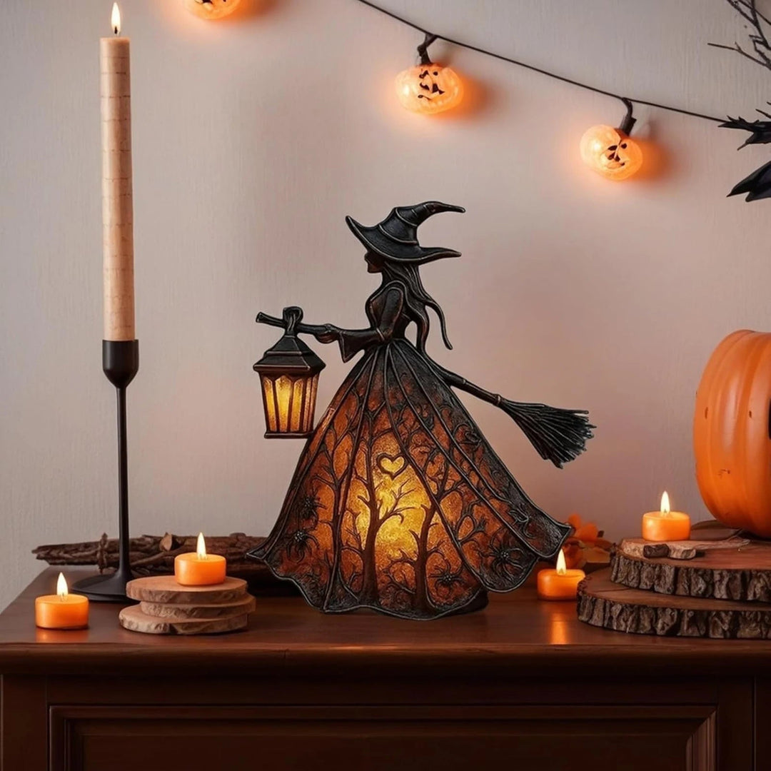 Lampka Stołowa Czarownicy na Halloween - Straszna Dekoracja Biurka