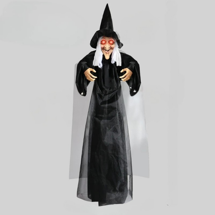 Wiedźma Halloween w Rozmiarze Żywych z Czerwonymi Oczami