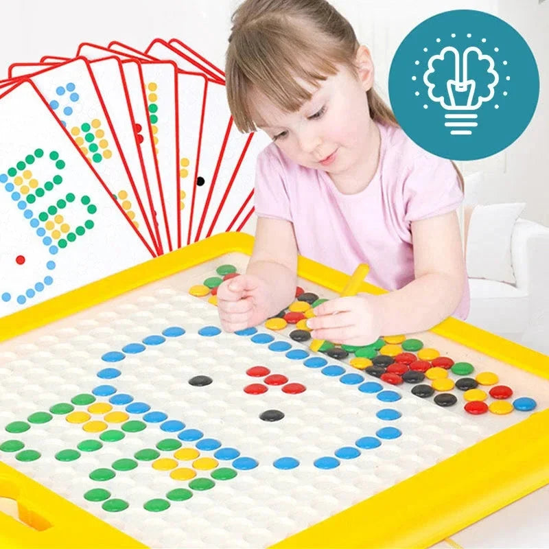 Duża Magnetyczna Tablica Rysunkowa dla Dzieci Montessori z Magnetycznymi Kropkami
