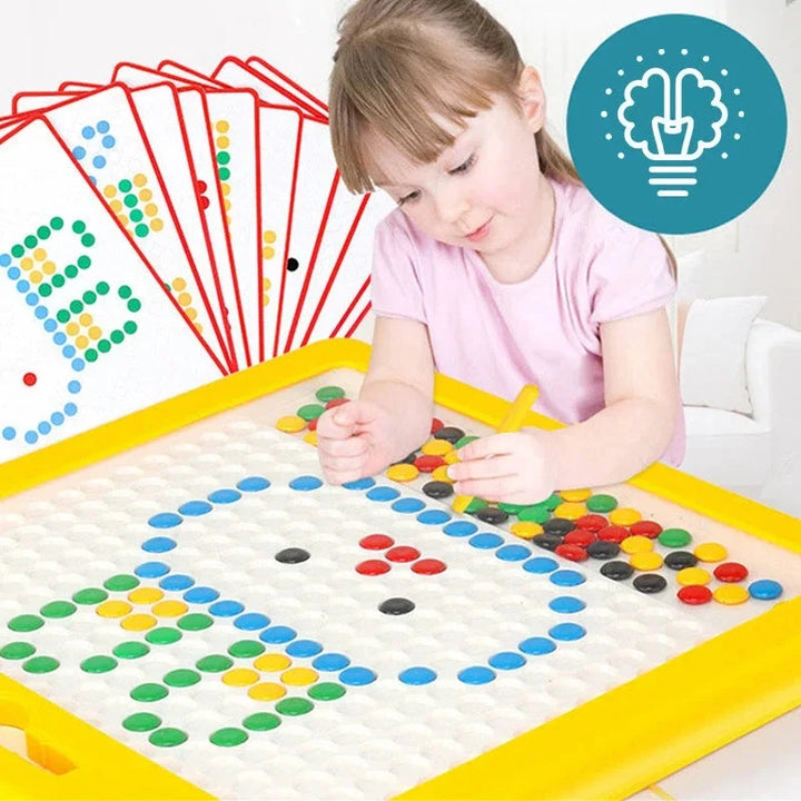 Duża Magnetyczna Tablica Rysunkowa dla Dzieci Montessori z Magnetycznymi Kropkami