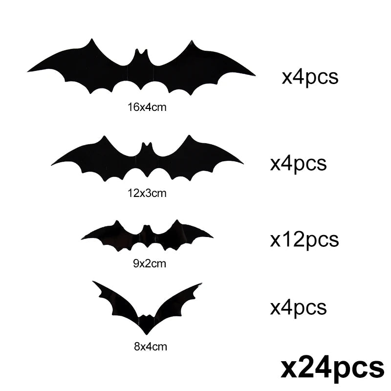3D PVC Naklejki na Ścianę Nietoperze Halloween