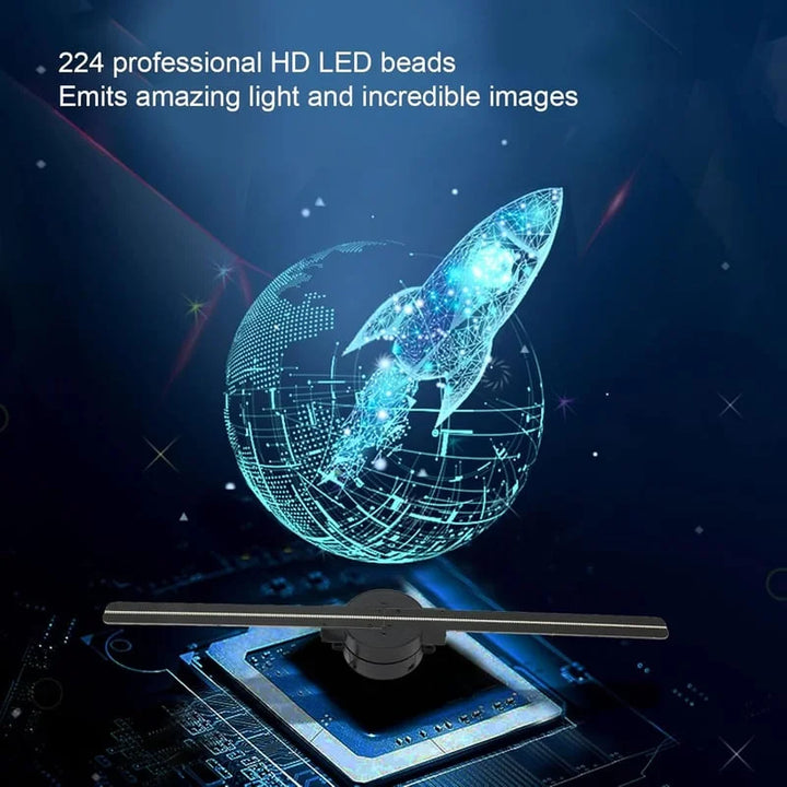 Projektor LED wentylatora holograficznego 3D