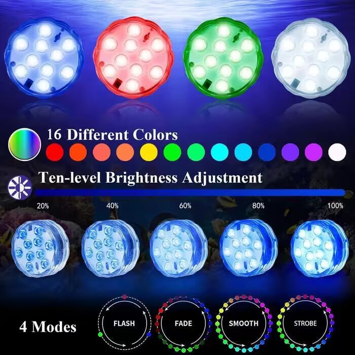 Podwodne lampy LED do basenu 10 lamp