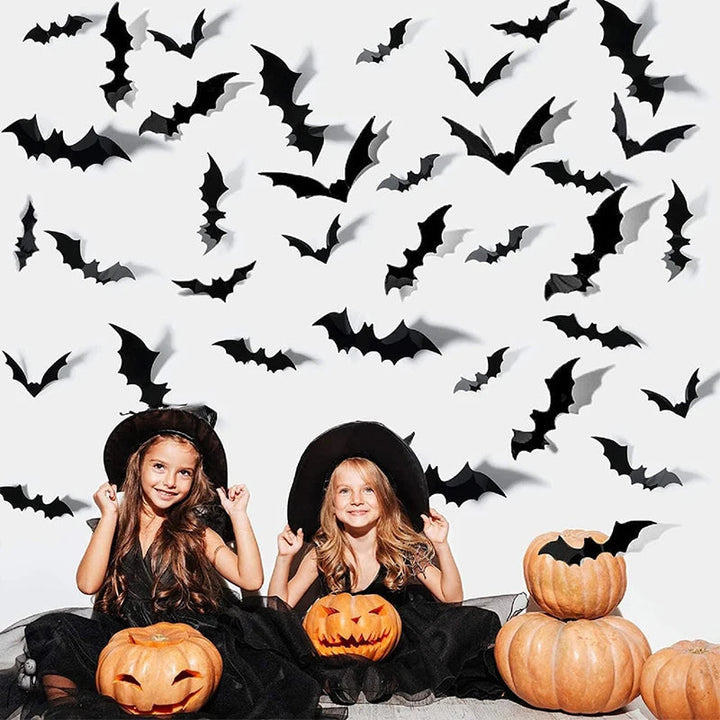 3D PVC Naklejki na Ścianę Nietoperze Halloween