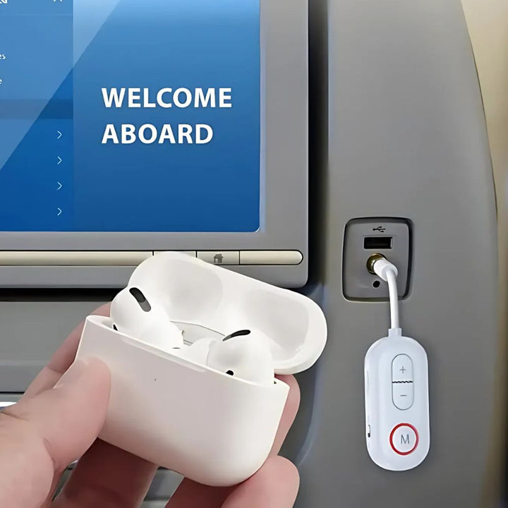 Bezprzewodowy nadajnik odbiornik audio Bluetooth 5.4 adapter samolotowy z mikrofonem