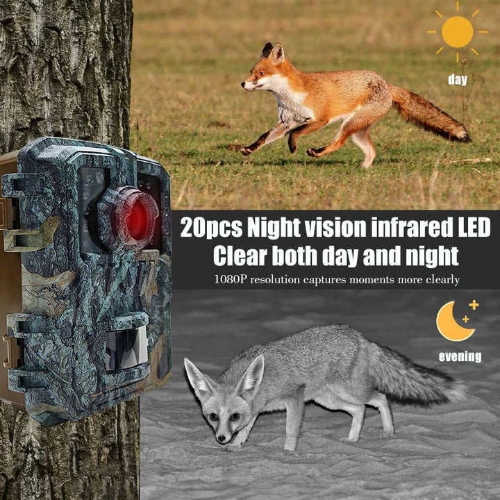 Mini kamera leśna 16MP z nocnym widzeniem i śledzeniem ruchu PIR