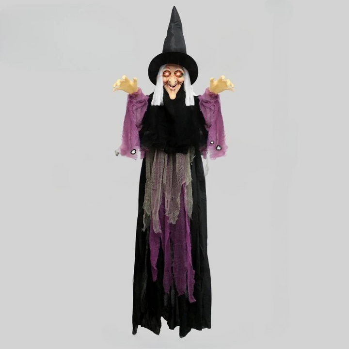Wiedźma Halloween w Rozmiarze Żywych z Czerwonymi Oczami