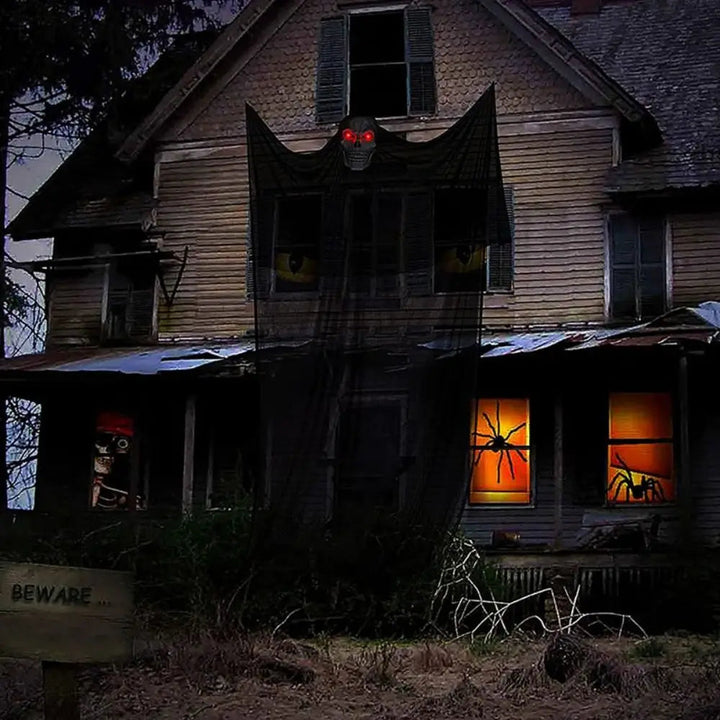 Dekoracja Halloween z Duchem na Zewnątrz z Maseczką Czaszki