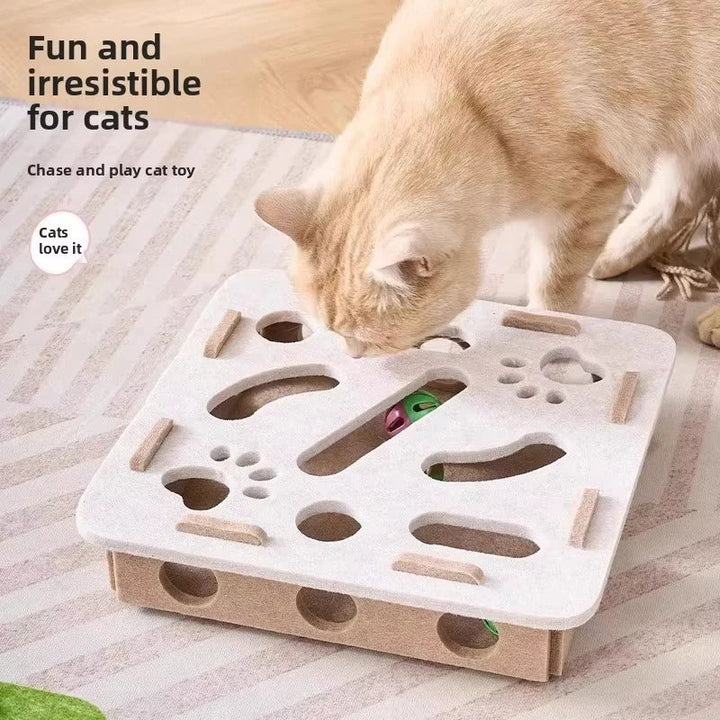 Interaktywny Puzzel dla Kota z Filcu