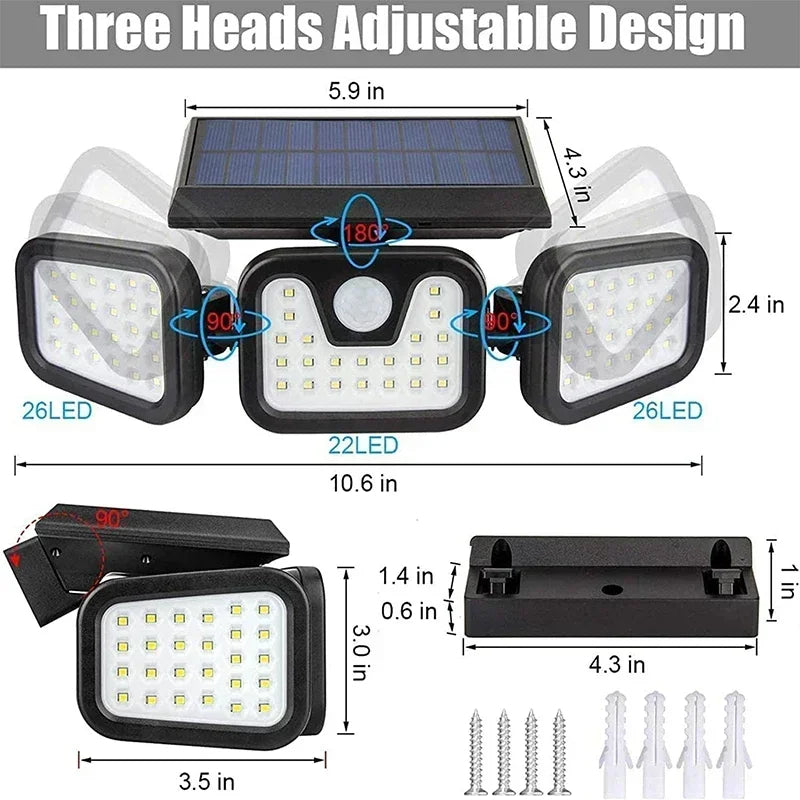 Czujnik Ruchu Lampa Solar dla Użytku Zewnętrznego