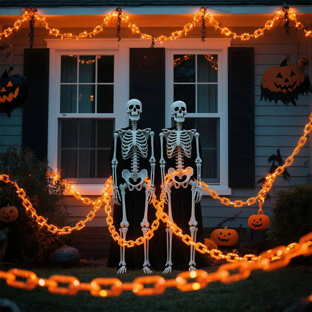 Świecące łańcuchy LED na Halloween