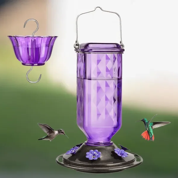 24oz Szklany Karmnik dla Kolibrów Bez Wycieku