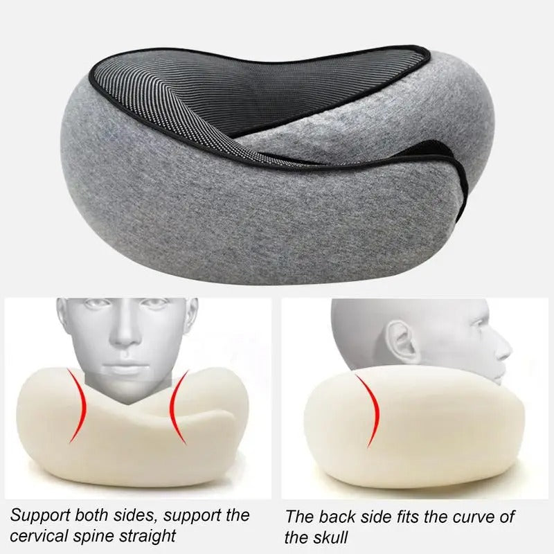 Ergonomiczna Poduszka na Szyję do Podróży – Wsparcie z Pianki Memory Foam do Samolotu i Samochodu