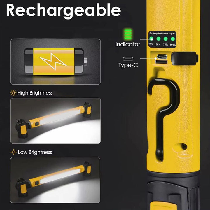 Ładowana lampa robocza LED z magnetyczną podstawą