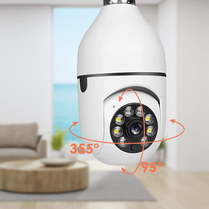 Inteligentna kamera bezpieczeństwa w żarówce WiFi do użytku wewnętrznego/zewnętrznego
