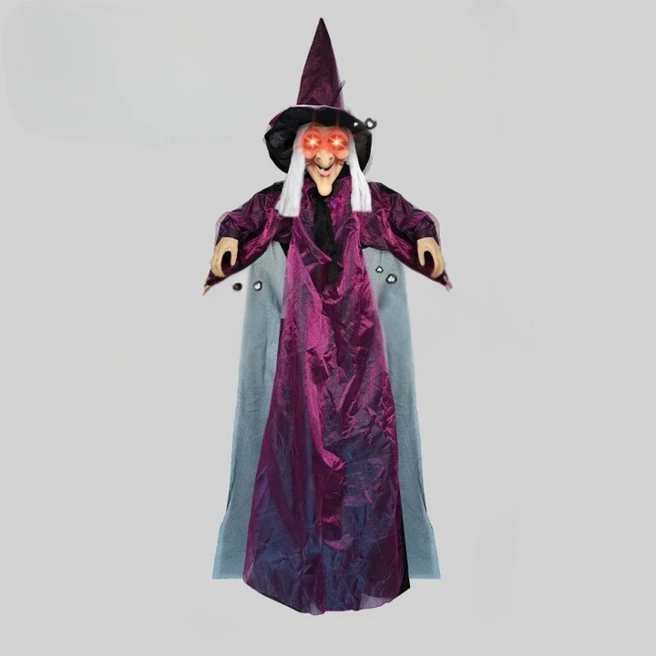 Wiedźma Halloween w Rozmiarze Żywych z Czerwonymi Oczami