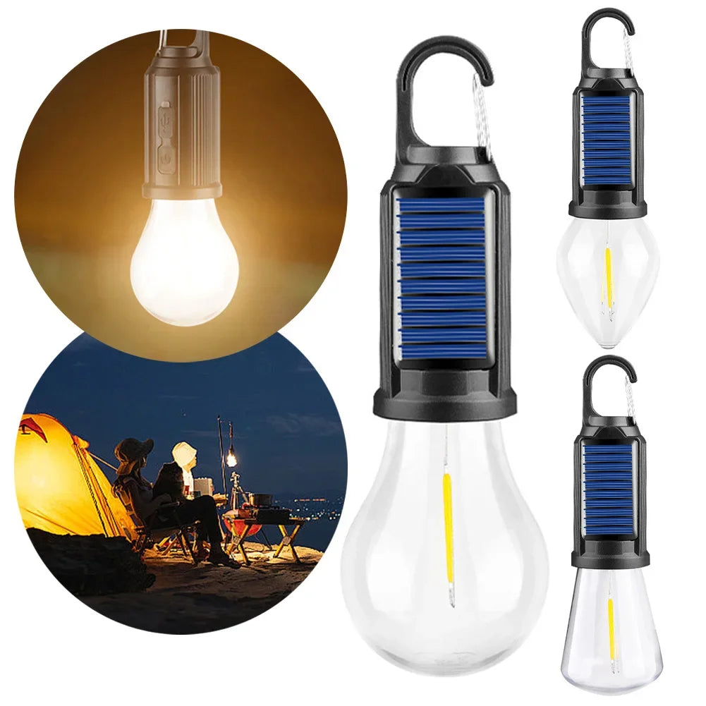 Solarna Lampa Campingowa z Ładowaniem Słonecznym