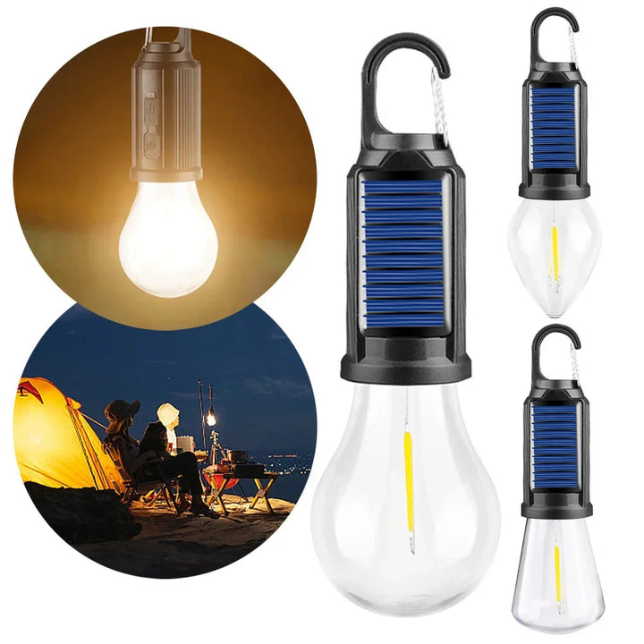 Solarna Lampa Campingowa z Ładowaniem Słonecznym